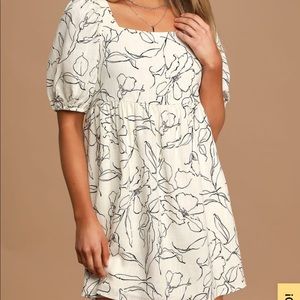 Brand new lulu black and white dress